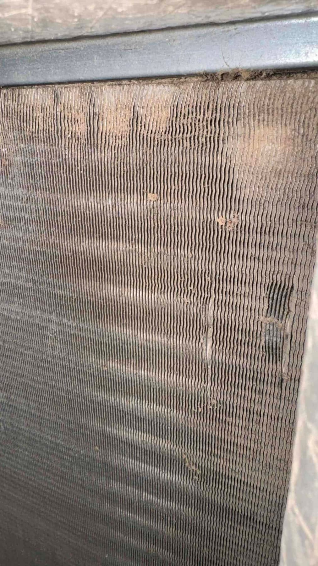 Dirty HVAC coil
