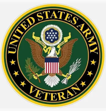 United States Army Veteran emblem badge, highlighting military veteran-owned or supported HVAC services by Pro Solutions Air Conditioning and Heating Inc.