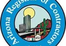 Official Arizona Registrar of Contractors logo badge, confirming Pro Solutions Air Conditioning and Heating Inc. is a licensed HVAC contractor.